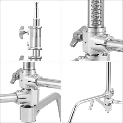 Soonpho 2 Packs Heavy Duty C-Stand Kit, Stainless Steel Photography Light Stand - Image 4