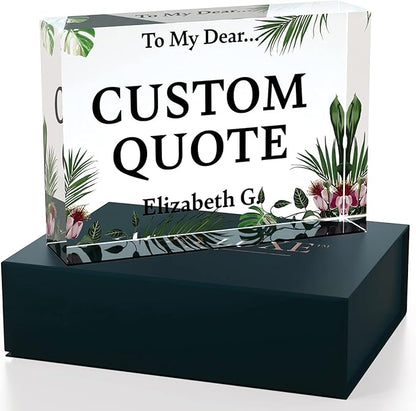 Personalized Gifts, Custom Quote Block Letter Board, Crystal-Clear Acrylic - Image 3