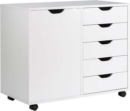 Giantex File Cabinet, Mobile Lateral Filing Cabinet by Giantex