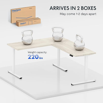 FLEXISPOT L Shaped Standing Desk, 63 x 55 Inch Electric Height Adjustable - Image 6