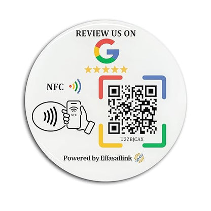 Epoxy Sticky Card with NFC Chip & QR Code by Effasaflink