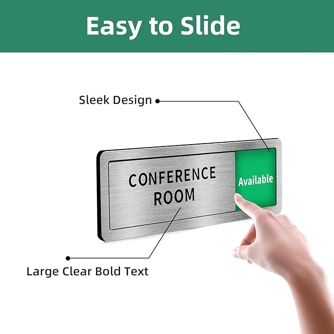 WeddingSteps Office Sign for Door Conference Room Sliding Door Signs In - Image 3