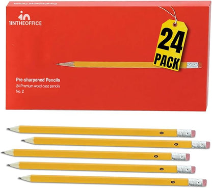 1InTheOffice Pre Sharpened Pencils #2, Pencils by 1InTheOffice