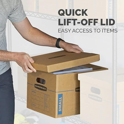 Bankers Box Small Classic Moving Box 20 Pack, Reinforced Handles, Tape-Free - Image 6