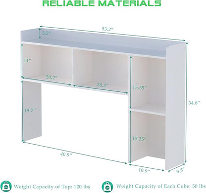 OSCHF Wooden Desktop Hutch Bookshelf - Image 3