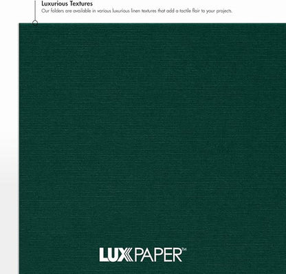 LUXPaper 9.5" x 12" Certificate Holders | Green Linen | 100lb. Cover | 250 Qty - Image 6