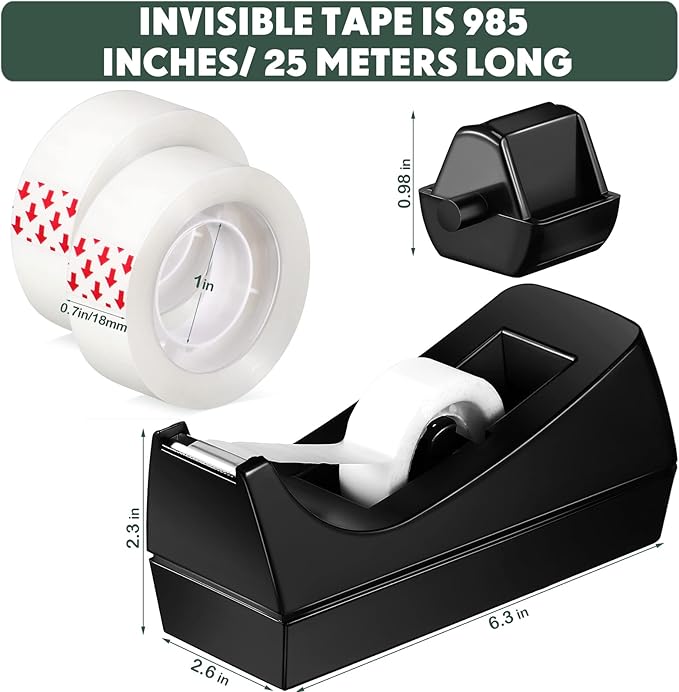 Yahenda 10 Pack Desktop Tape Dispenser Non Skid Base - Image 2