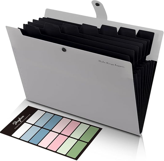 SKYDUE Accordion File Organizer, 8 Pockets Expanding File Folders, Portable by SKYDUE