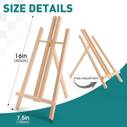 ESRICH 6 Pack 16in Wood Easels, Tabletop Easel - Image 2