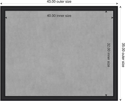 Amanti Art Black Framed Magnetic Board 35x43 X-Large Vision Board - Image 2