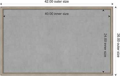 Amanti Art Silver Framed Magnetic Board 26x42 Large Vision Board - Image 3
