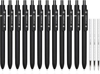 STAGEEK Black Gel Pens, Quick Dry Black Ink Pens by STAGEEK