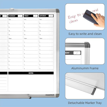 Weekly Dry Erase Board, Weekly Planner whiteboard - Image 3
