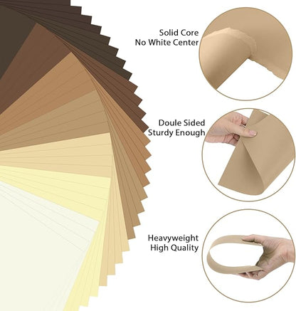 OcePor 80 Sheets Brown Cardstock Paper, Colored Printer Paper 8.5 x 11 - Image 3
