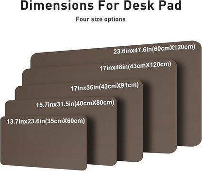 Aothia Leather Desk Pad Protector, Large Mouse Pad, Office Mat, Non-Slip PU - Image 4