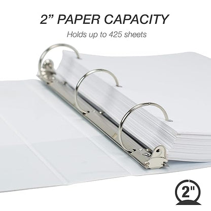 Samsill 2 Inch 3 Ring Binder, Made in USA, Economy Round Ring, 425 Sheet - Image 2
