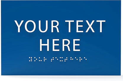 6" X4" Personalized Custom Sign- Tactile Graphics Grade 2 Braille Text | ADA by ADACentralSigns