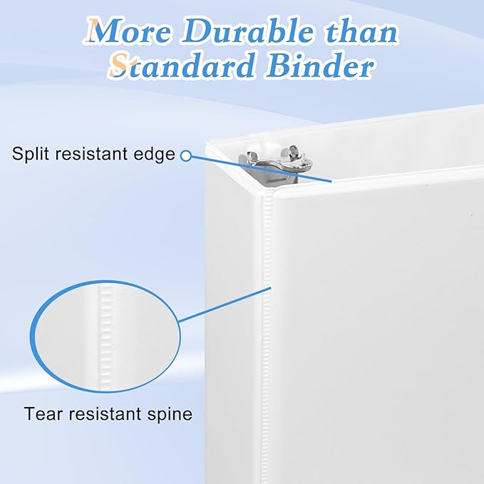 CIXILDTS 1.5-inch D Ring Binders, 3 Ring Binder Fit US Letter Size Paper - Image 4