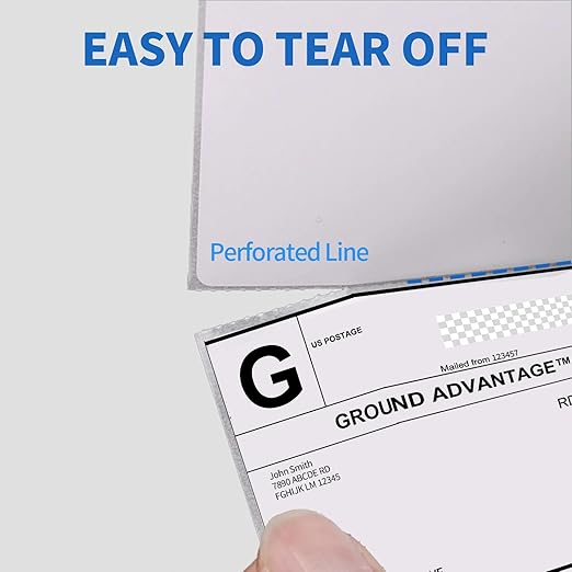 4"×6" Direct Thermal Shipping Label, Fanfold Thermal Label 500 Packs Per Stack - Image 4