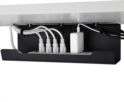 VIDOR Under Desk Cable Management Tray 2-Pack, No Drill Alloy Steel - Image 7