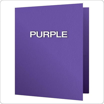 Oxford Twin-Pocket Folders, Textured Paper, Letter Size, Holds 100 Sheets - Image 3