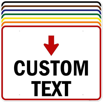 Custom Arrow, Custom Directional Sign, Down Arrow, 36x48 Inches, Rust Free by MySignCenter