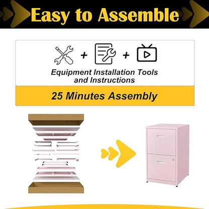 SteeLoong 2 Drawer File Cabinet - Image 6