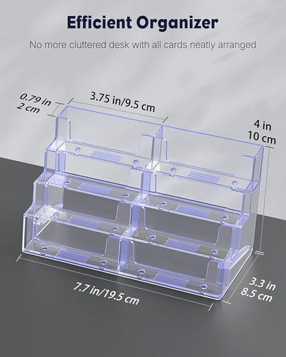 Uniclife 2 Pack Acrylic Business Card Holder - Image 2