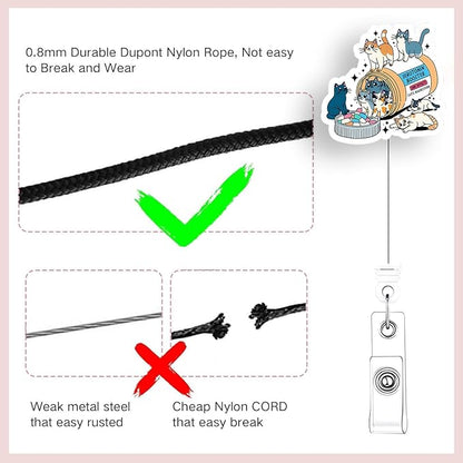 2pc Cat Nurse Badge Reel, Funny Cute Work Badge Holder - Image 2