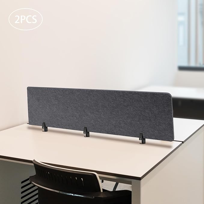 2pcs Privacy Panel, Standing Desk Divider 60"x16" Desktop Office Furniture - Image 3