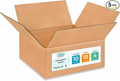 Medium Moving & Shipping Boxes 10 x 10 x 4 inches by IDLPackaging