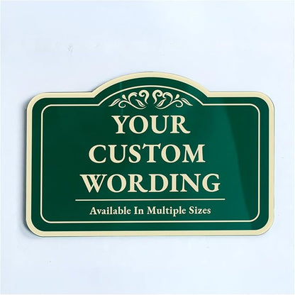 Custom Decorative Outdoor Aluminum Signs, Personalized Driveway Signs, by SpeedyOrders