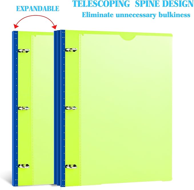 INFUN 1 Inch Telescoping 3 Ring Binder - Image 2