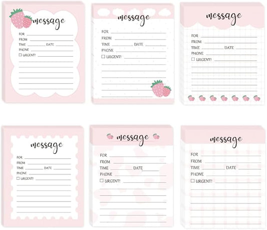 6 Pieces Telephone Message Sticky Notes Pads 4 x 5 Inch Self Adhesive Book Call by Unknown