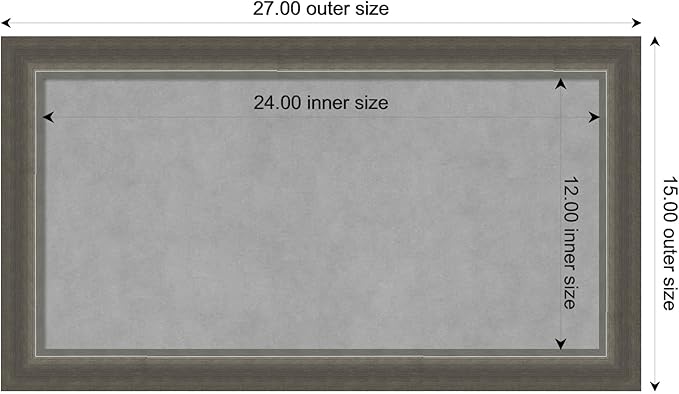 Amanti Art Silver Framed Magnetic Board 15x27 Small Vision Board - Image 3