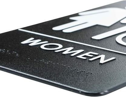 USA Made - Men's and Women's Restroom Signs ADA-Compliant Bathroom Door Signs - Image 4