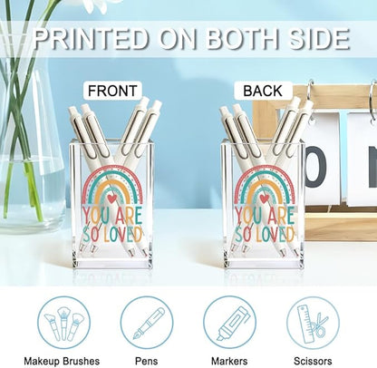 QYUVK You Are So Love Acrylic Cosmetic Holder, Storage Box - Image 3