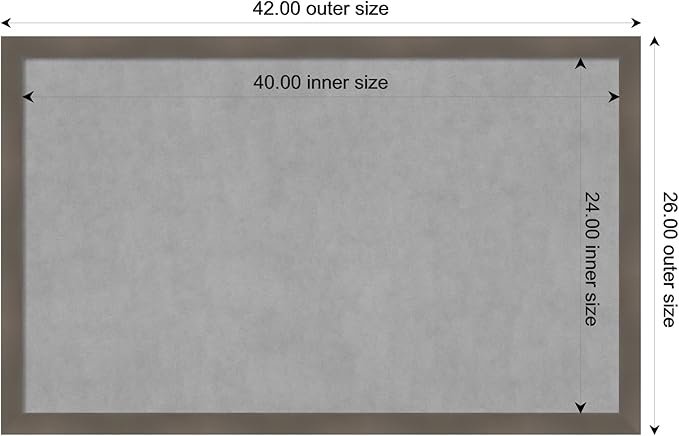 Amanti Art Grey Framed Magnetic Board 26x42 Large Vision Board - Image 4