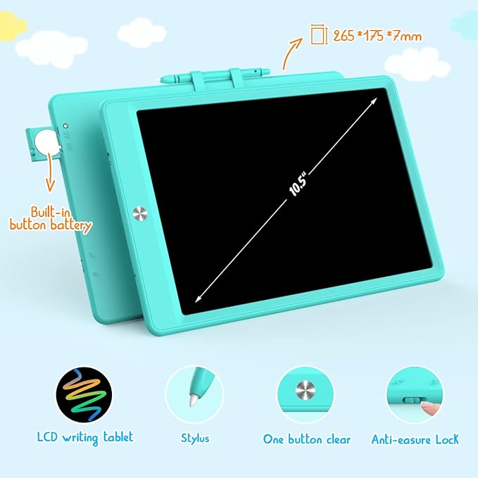 BUKEBU LCD Writing Tablet Doodle Board, Colorful Drawing Pad, Electronic - Image 2
