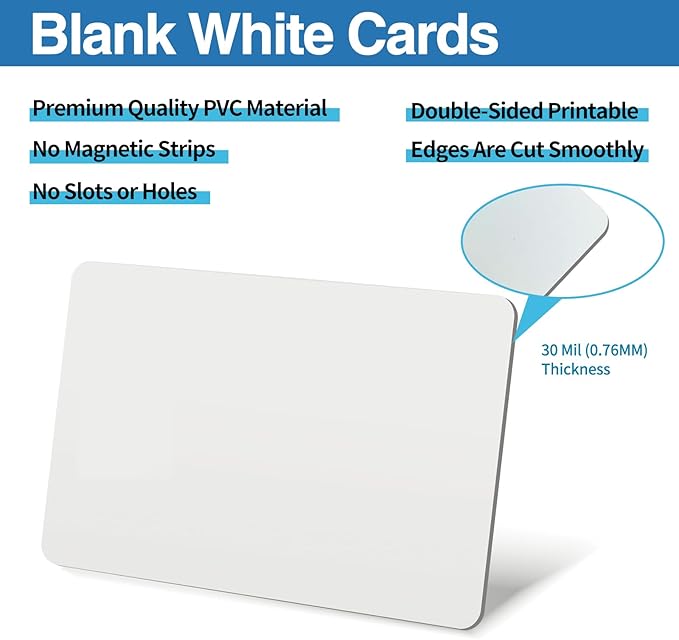 250 Pack - Premium Blank PVC Cards - Image 2