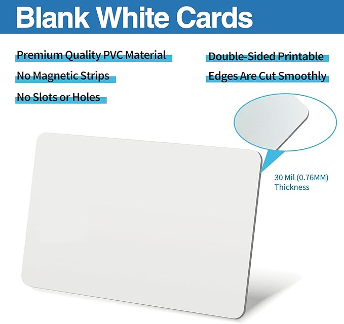 55 Pack - Premium Blank PVC Cards - Image 2