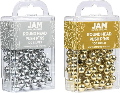 JAM PAPER Colorful Push Pins - Image 2