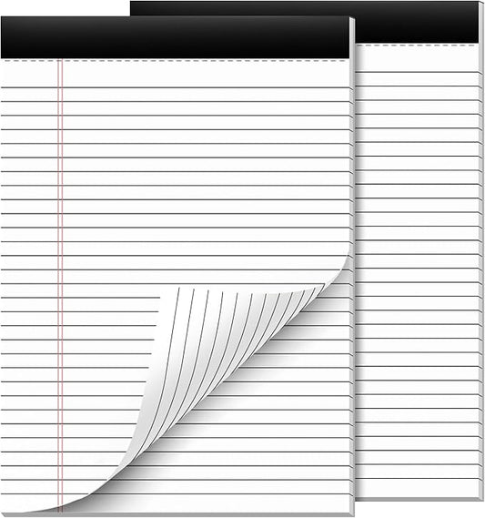 2 Pcs Legal Pads 8.5 x 11 Note Pads 8.5 x 11 Inch Notepad 60 Sheets Writing by Nichela