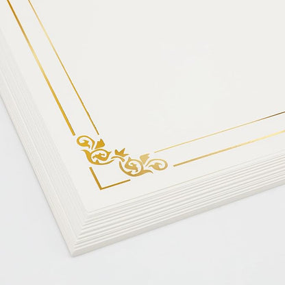 50 Sheets Gold Foil Border Certificate Paper, 8.5 x 11 Inch Letter Size - Image 6