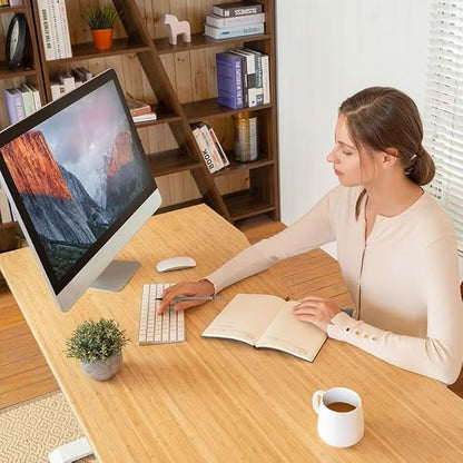 FLEXISPOT EN1 Bamboo Standing Desk, 55 x 28 Inches Whole-Piece Electric - Image 2