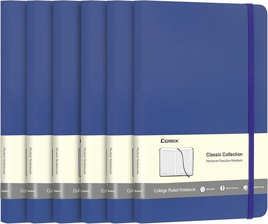 Comix 6 Pack Lined Journal Notebooks by Comix