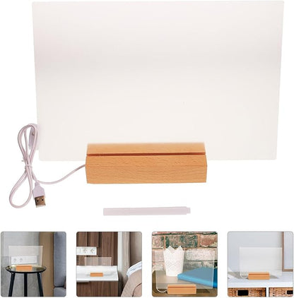 COHEALI Transparent Acrylic Desktop Message Board Frameless Office Note Board - Image 7