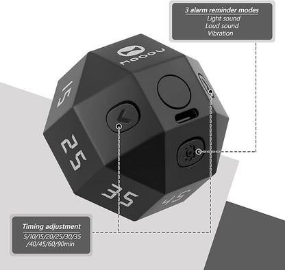 Mini 12-Sided Cube Timer with preset countdowns of - Image 5