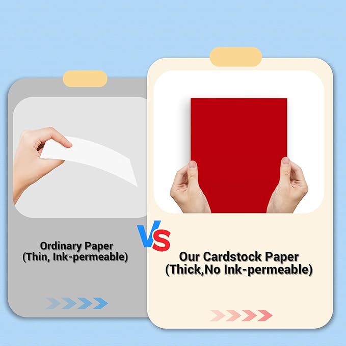 Cardstock Paper, 80 Sheets Christmas Card Stock, 200GSM Thick Printer Paper - Image 4