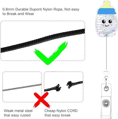 2Pcs Cute Baby Bottle Badge Reel Retractable - Image 3